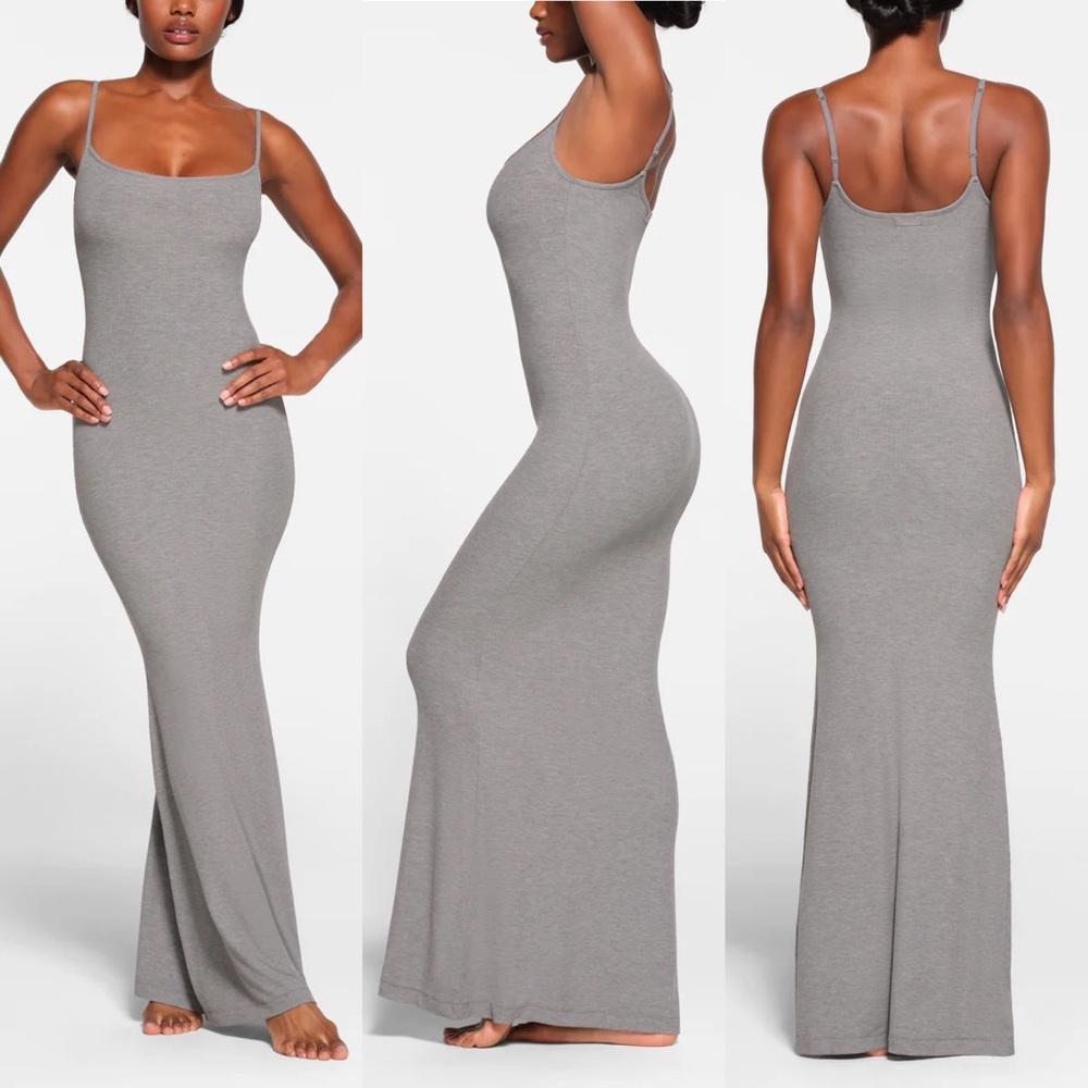 SKIMS Gray Maxi Dress